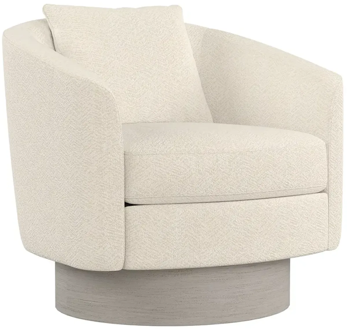 Bernhardt Camino Wood Base Swivel Chair