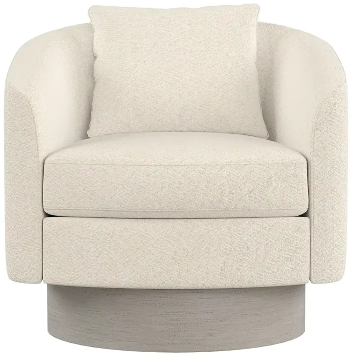 Bernhardt Camino Wood Base Swivel Chair