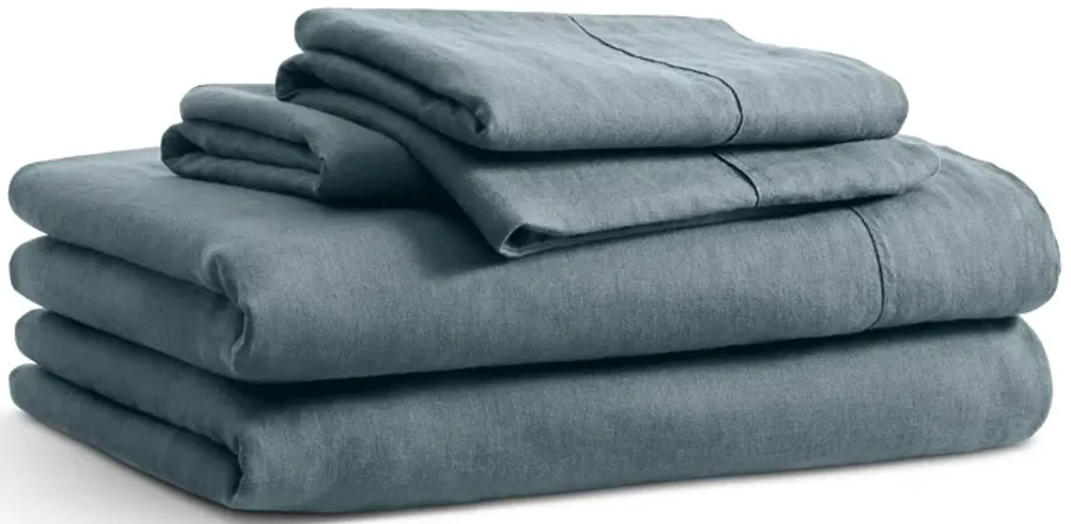 Blu Dot Stone Washed Linen Sheet Set