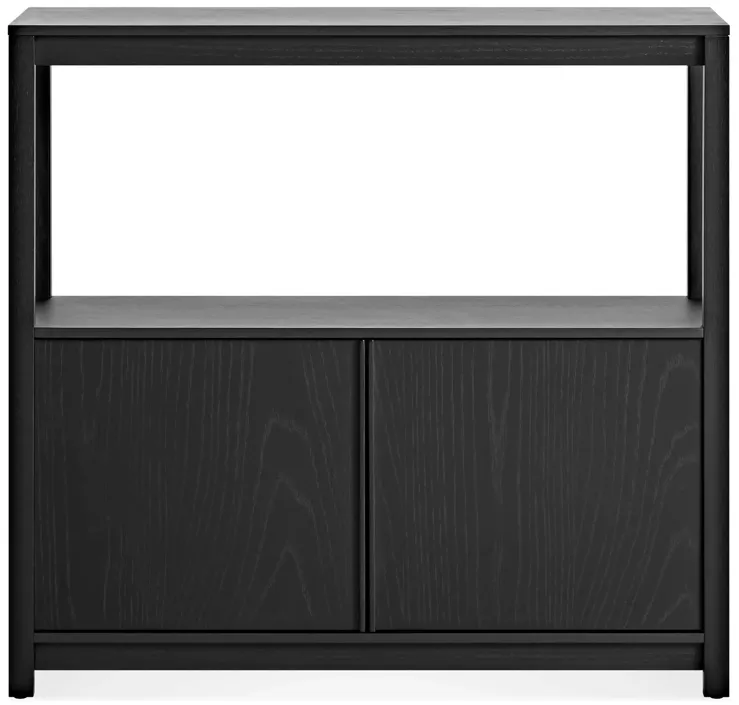 Open Plan Small Low Bookcase with Storage