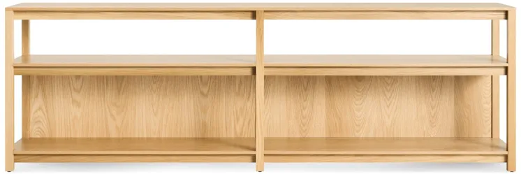 Open Plan Long and Low Bookcase