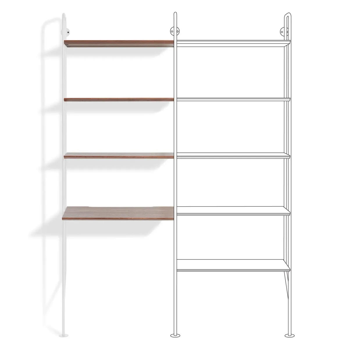 Hitch Add-on Bookcase and Desk