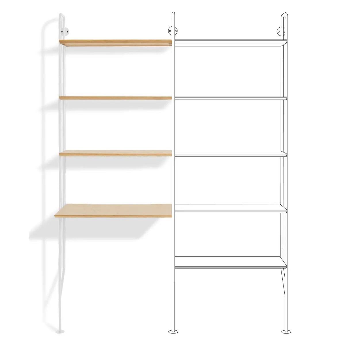 Hitch Add-on Bookcase and Desk