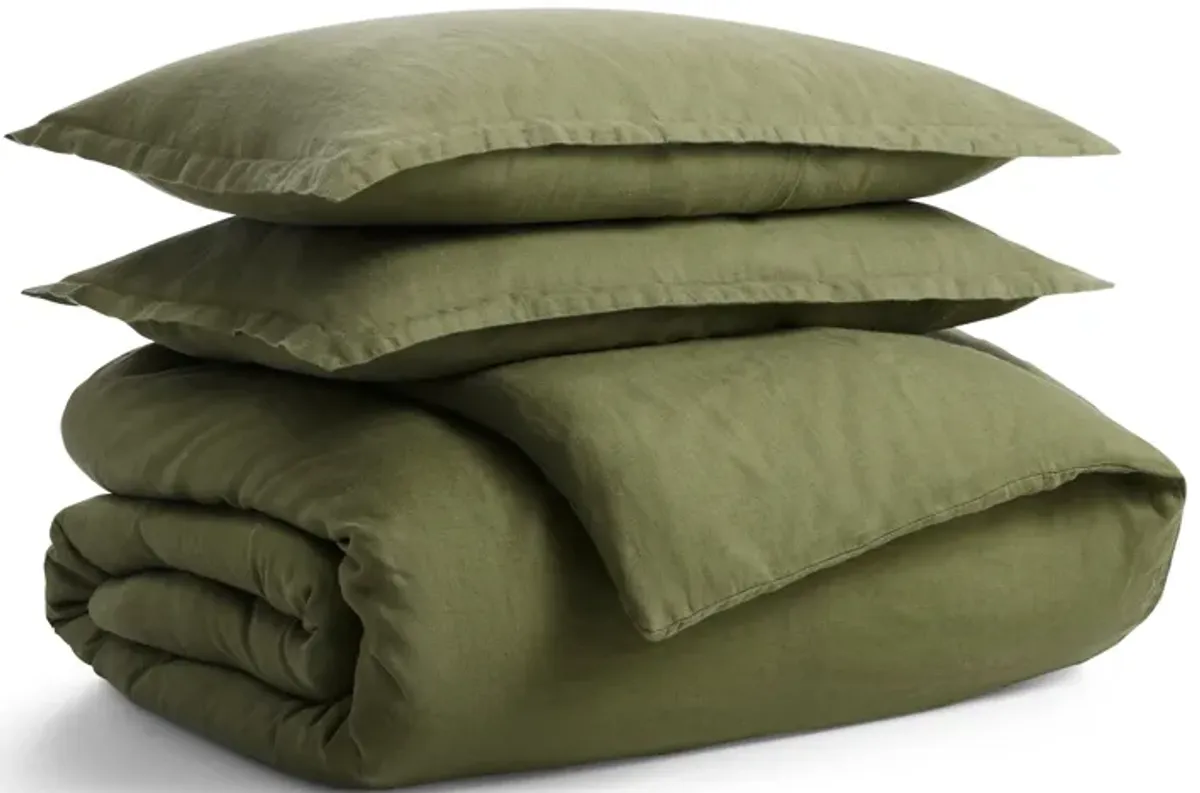 Blu Dot Stone Washed Linen Duvet Set