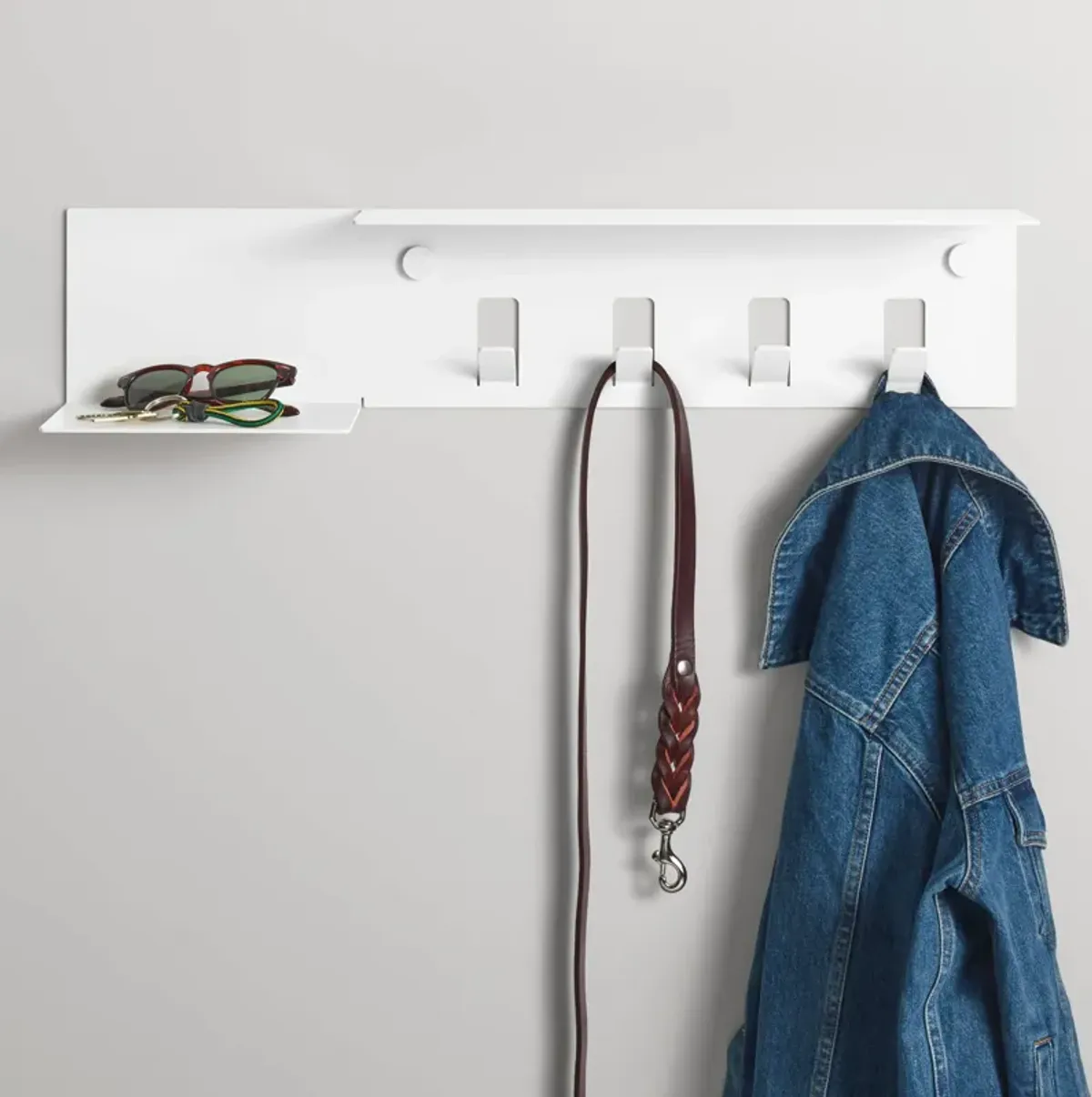 Hall Pass Wall Shelf with Hooks