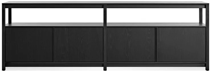 Open Plan Long and Low Bookcase with Storage