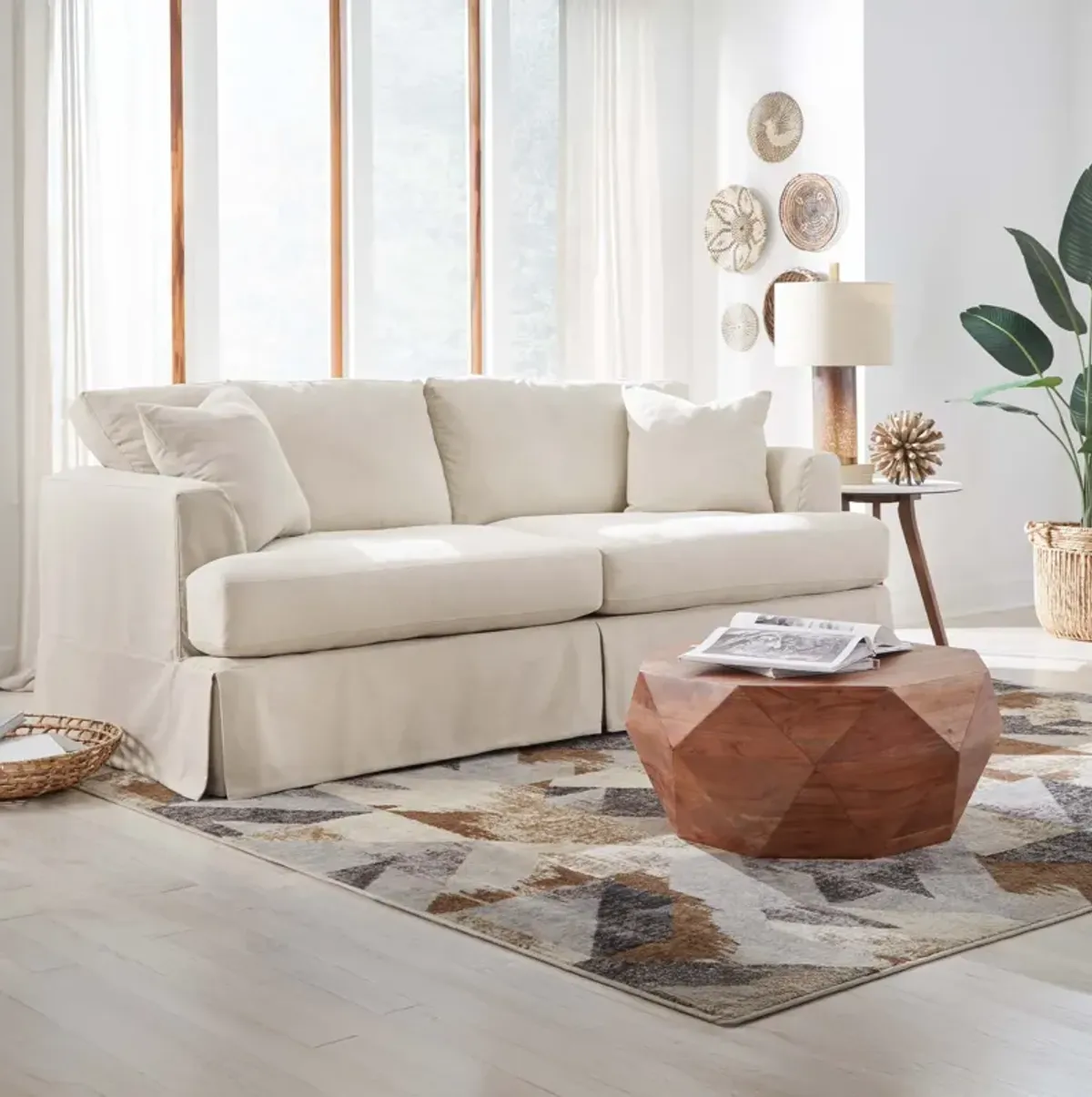 Sutton Sand Slipcover Sofa