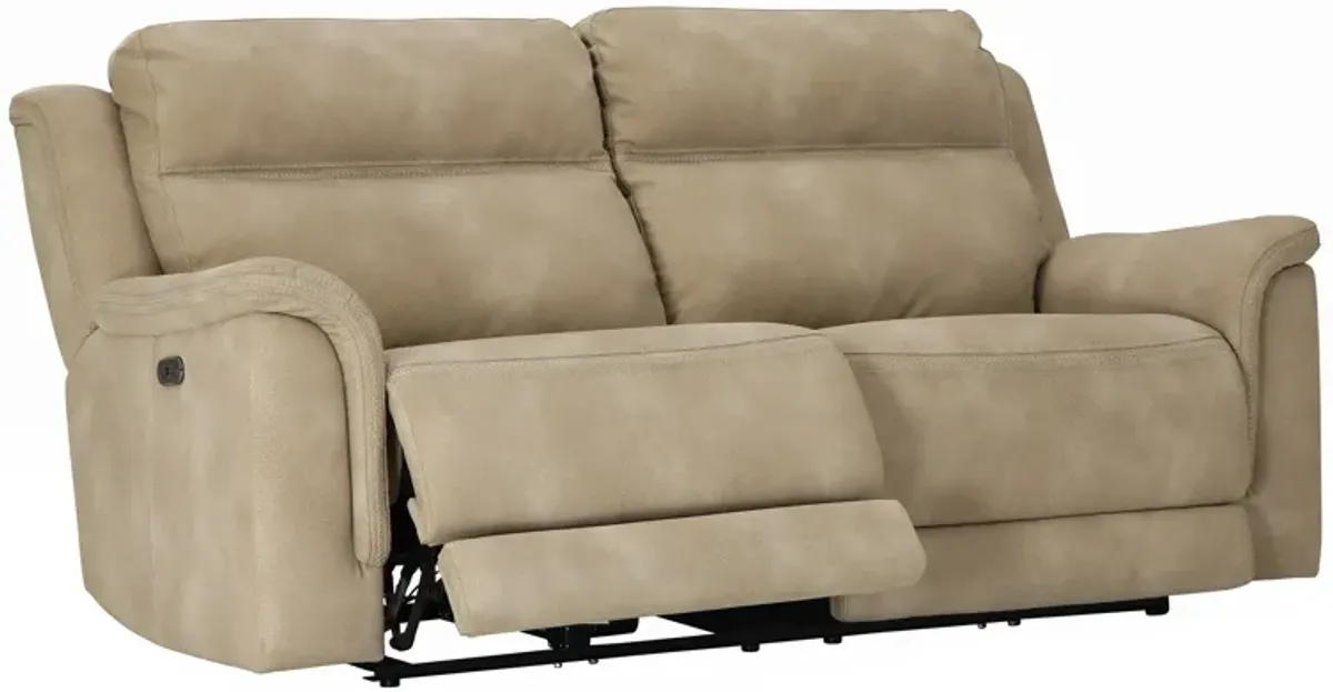 Zero Gravity Durapella Sand Power Headrest Reclining Sofa