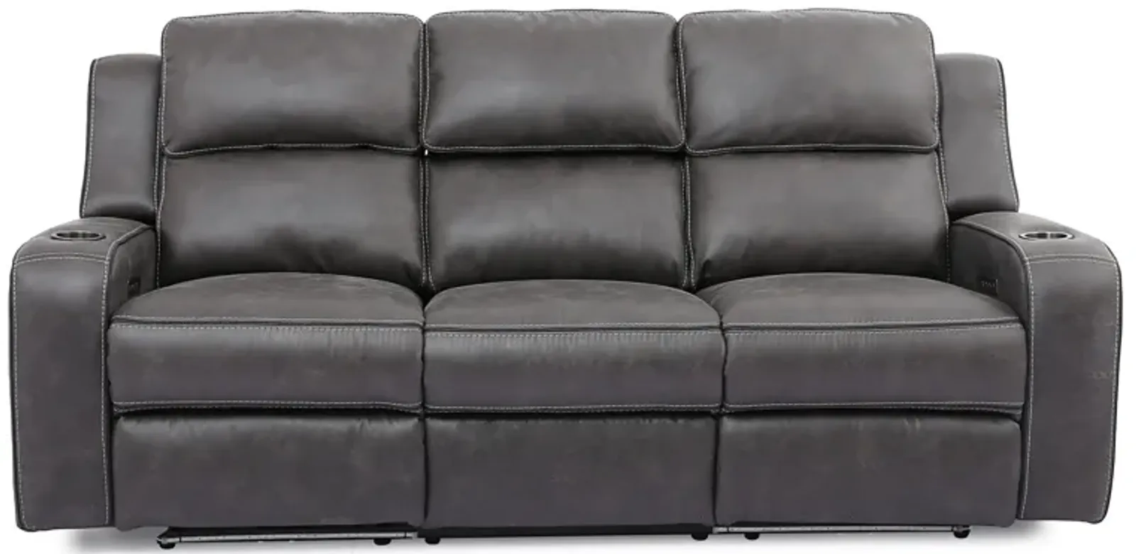 Beacon Power Headrest Reclining Sofa with Drop Down Table