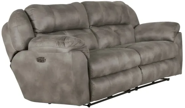 Ferrington Steel Power Headrest Reclining Sofa with Power Lumbar