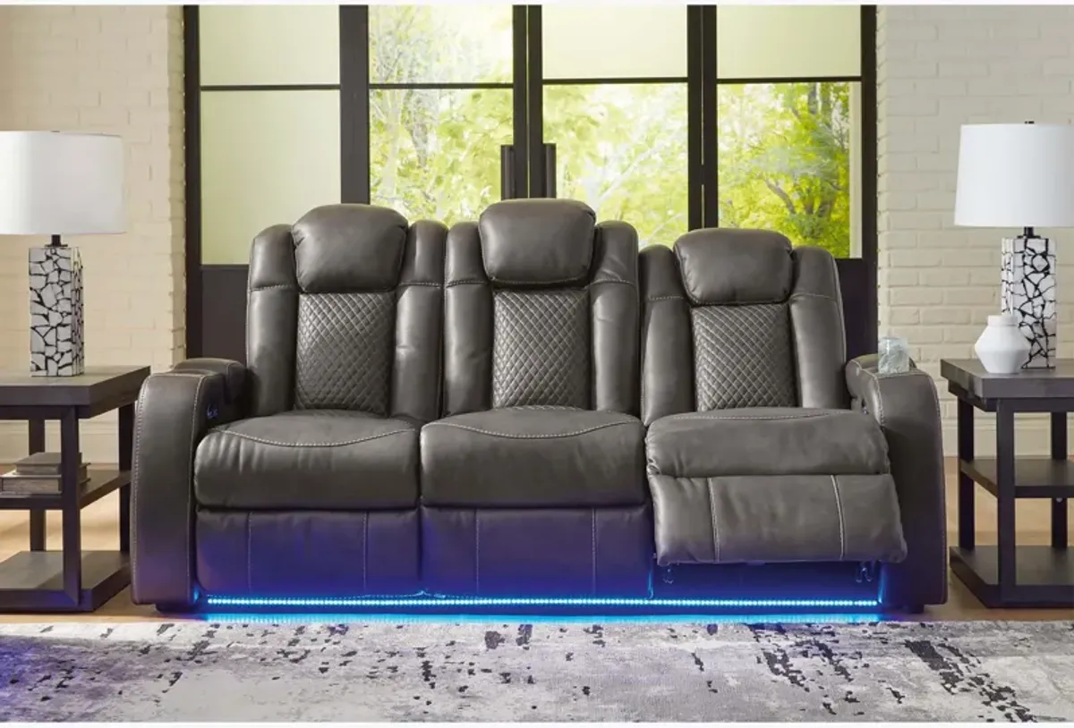 Fyne-Dyme Shadow Power Headrest Reclining Sofa