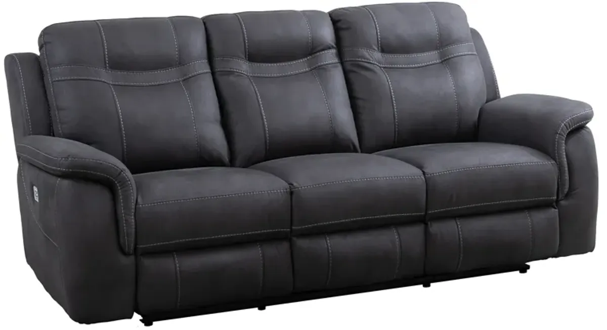 Gemma Grey Power Headrest Reclining Sofa