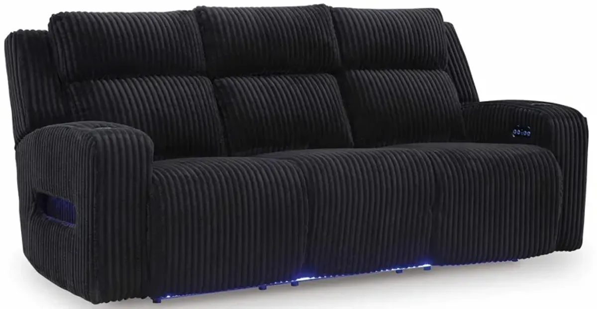 Forest Lake Black Power Headrest Reclining Sofa