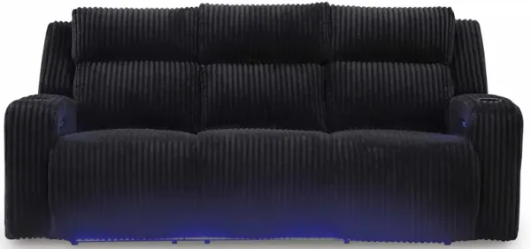 Forest Lake Black Power Headrest Reclining Sofa