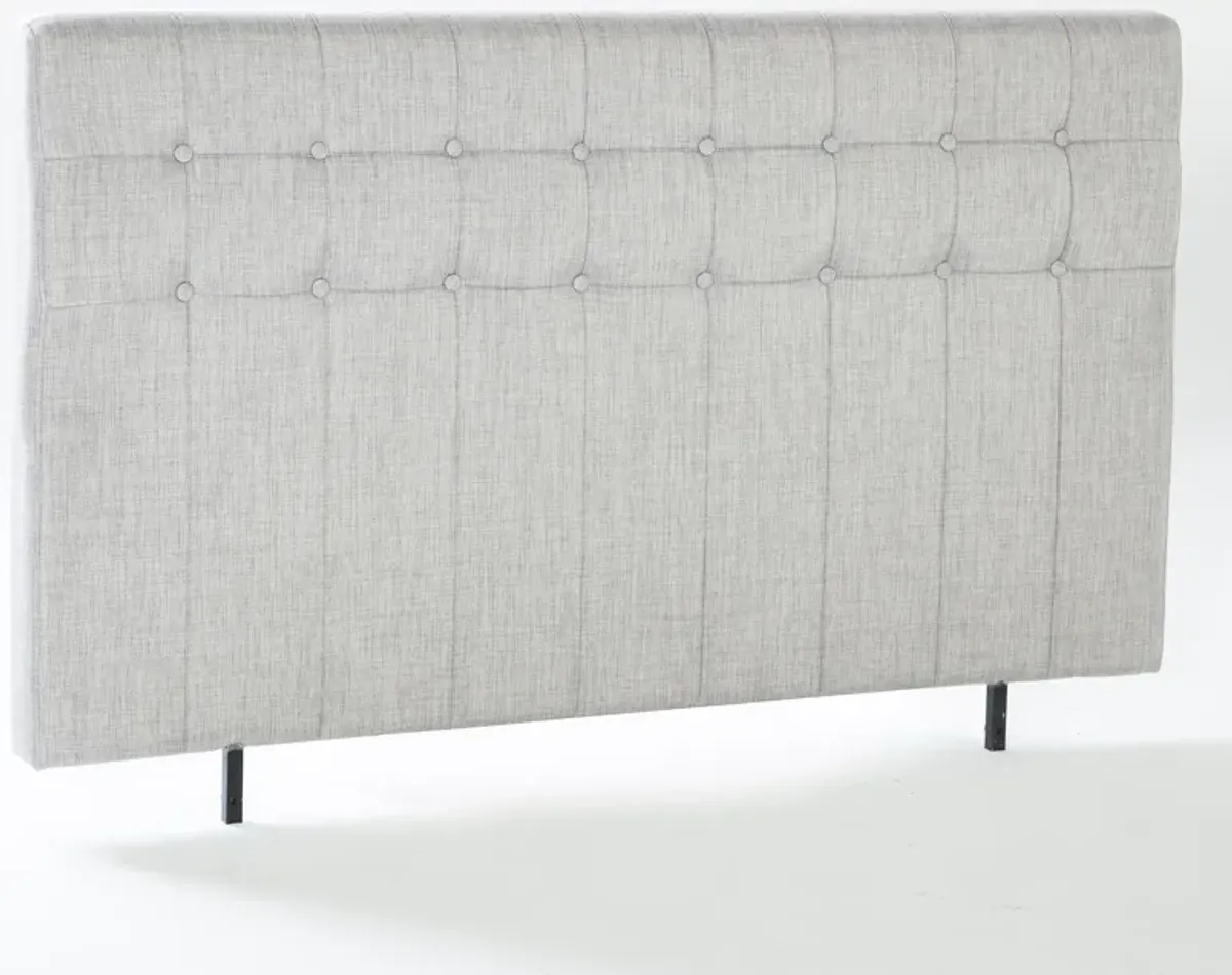 Stratton Light Gray Upholstered Bed