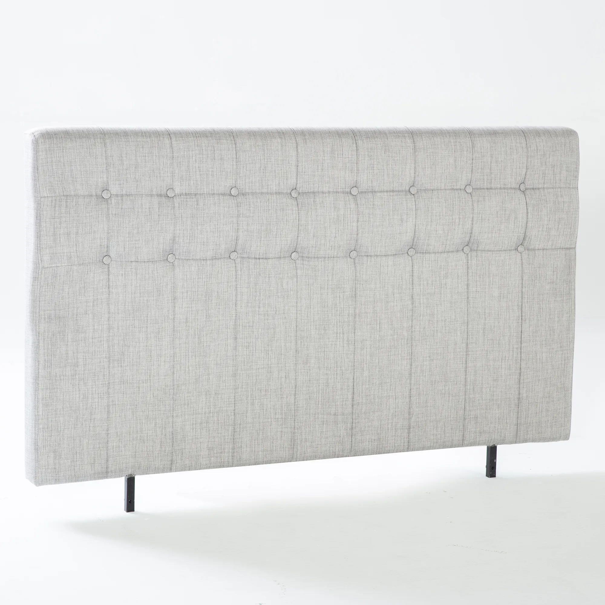 Stratton Light Gray Upholstered Bed