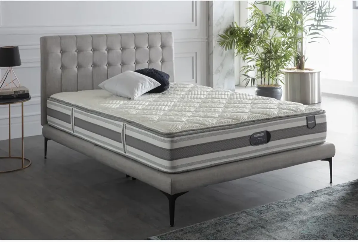 Stratton Light Gray Upholstered Bed