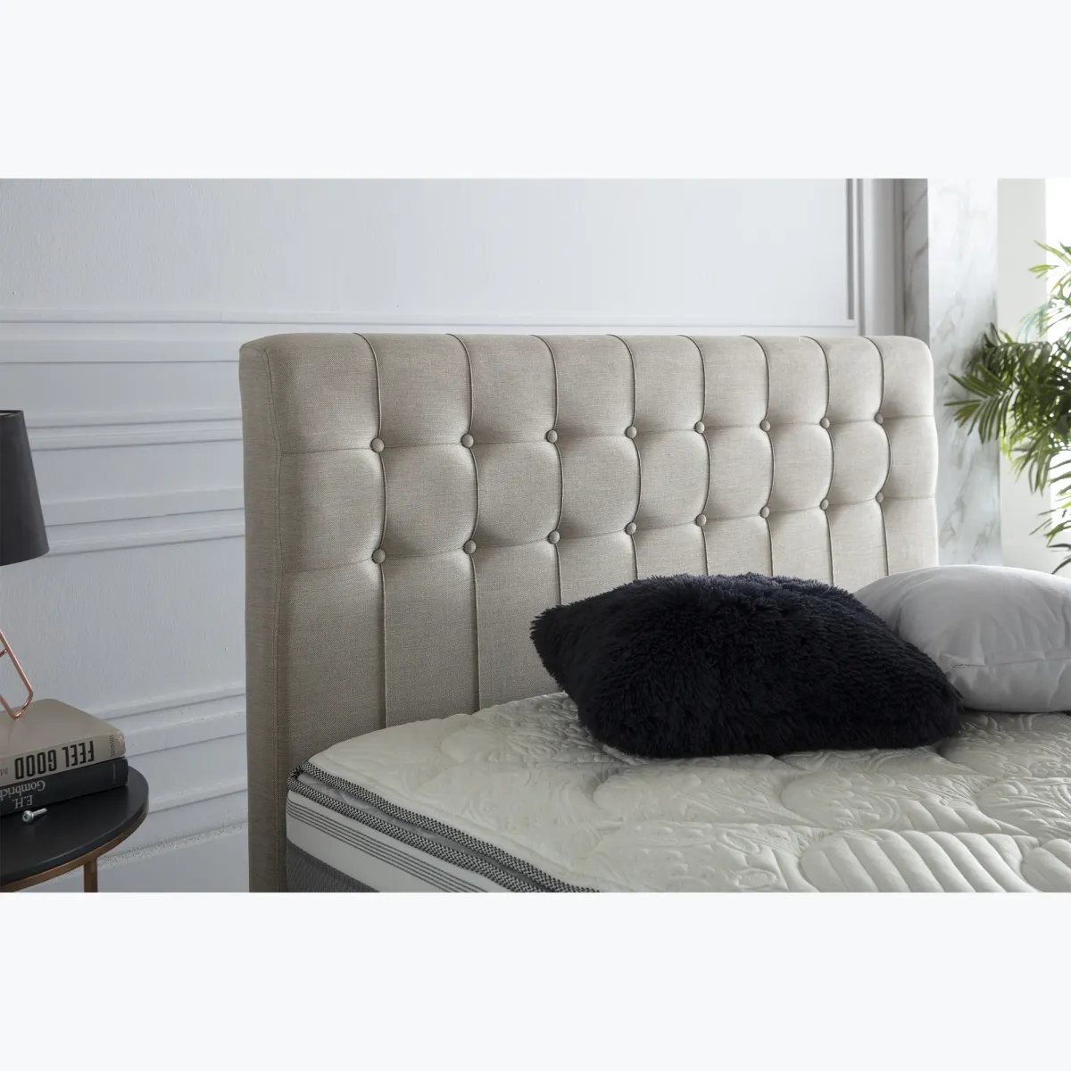 Stratton Cream Upholstered Bed