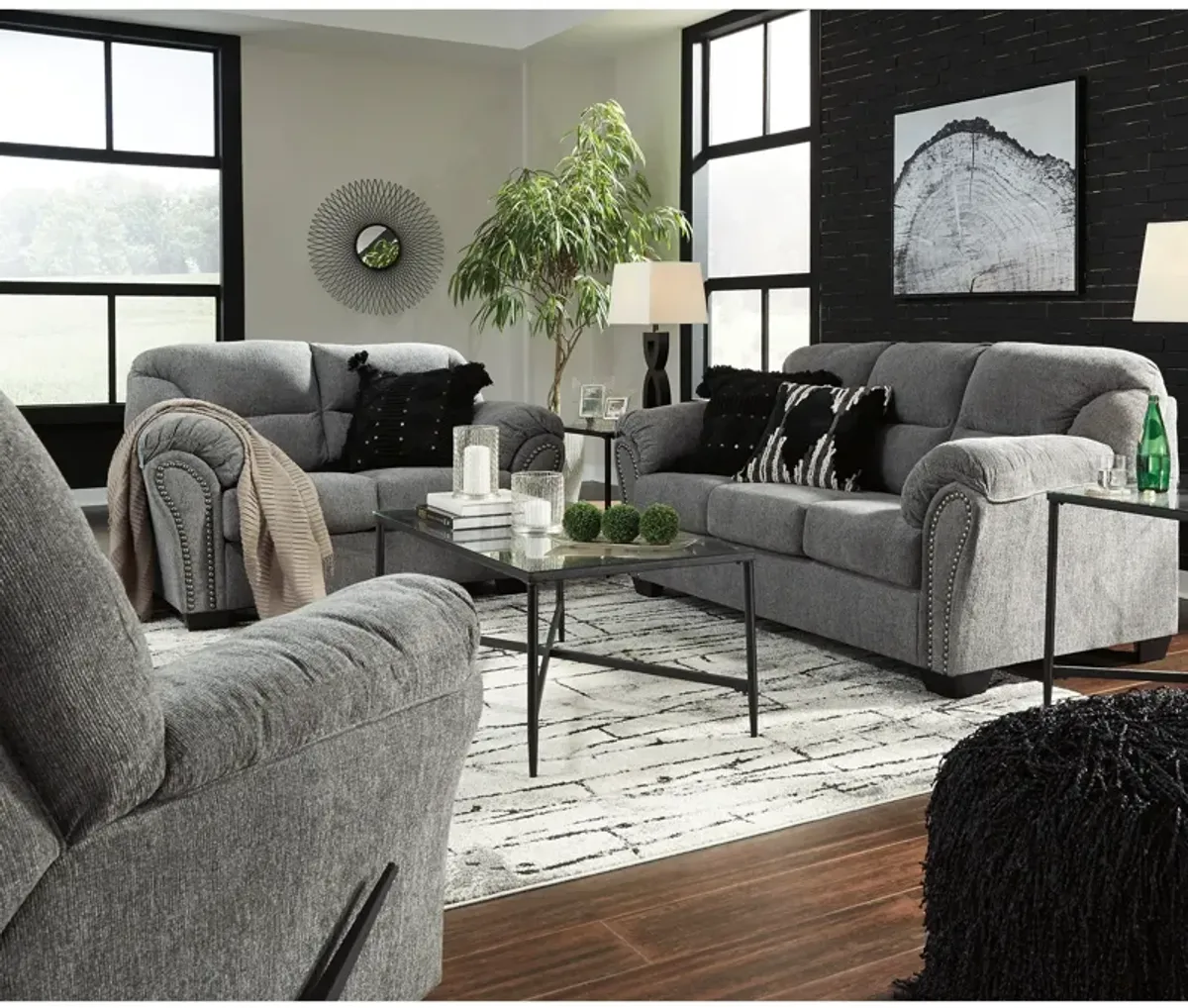 Allmaxx Pewter Loveseat