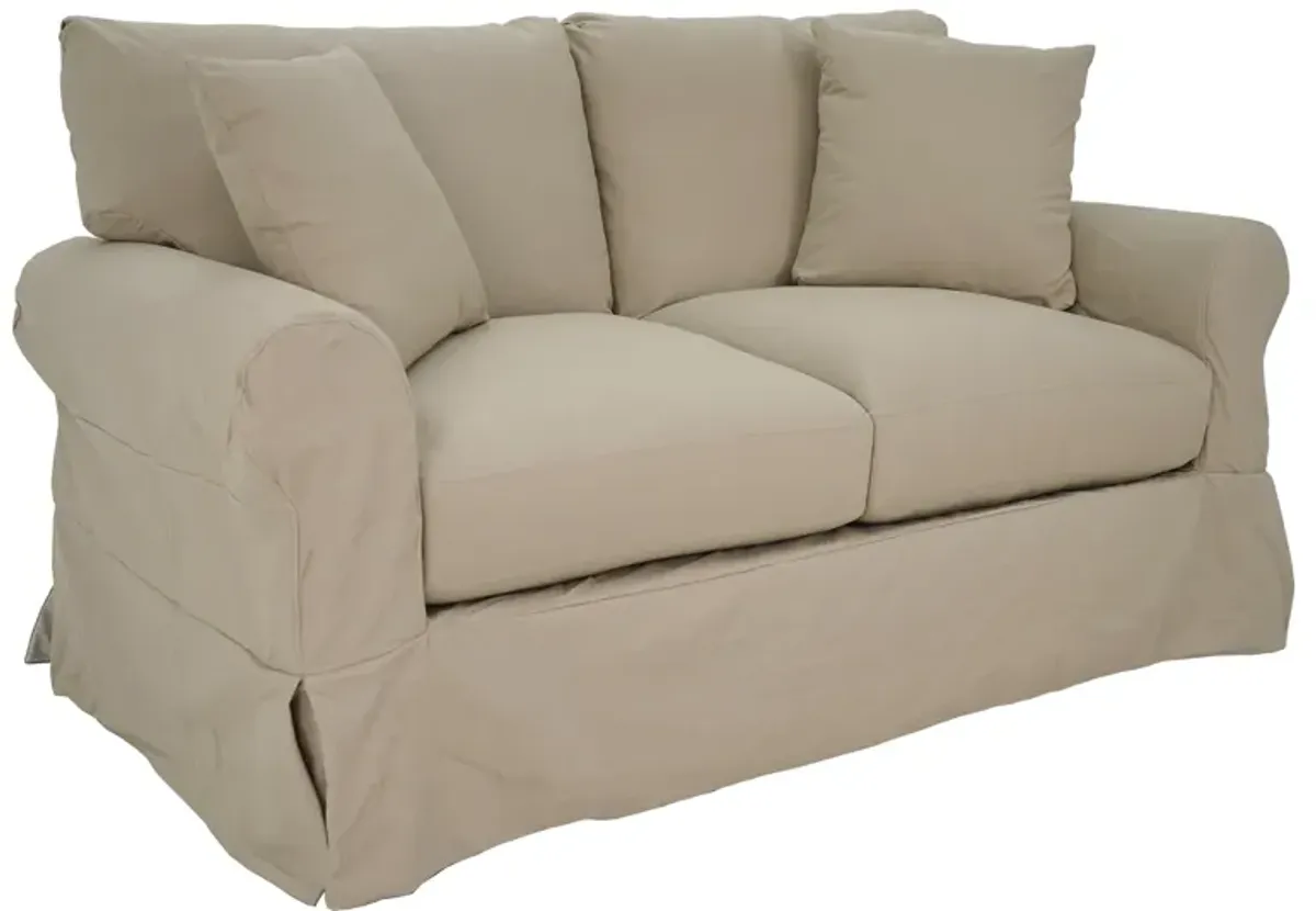 Sterling Sand Slipcover Loveseat