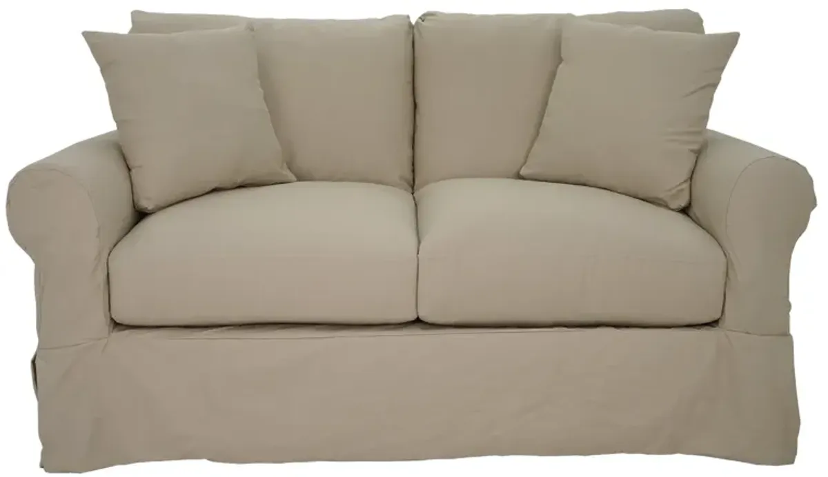 Sterling Sand Slipcover Loveseat