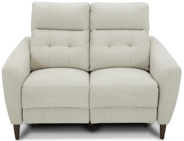 Starburst Dove Power Headrest Reclining Loveseat