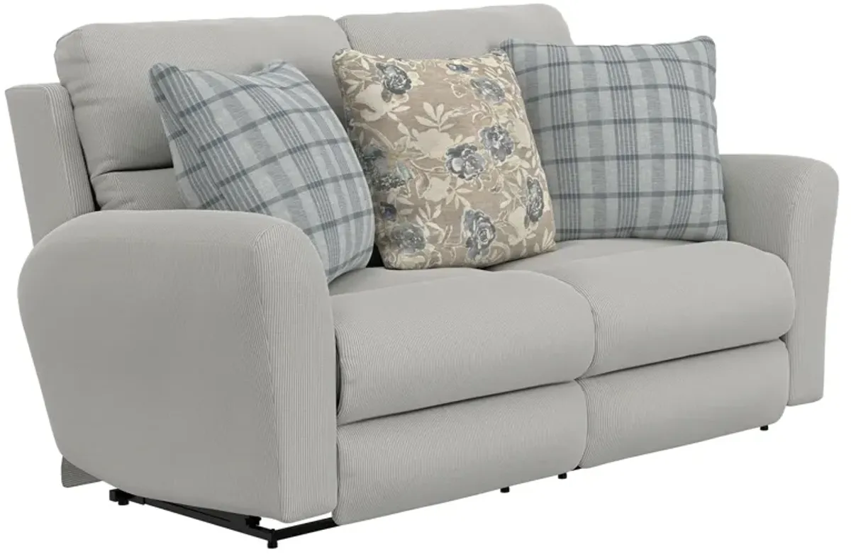 Chappy Linen Power Reclining Loveseat