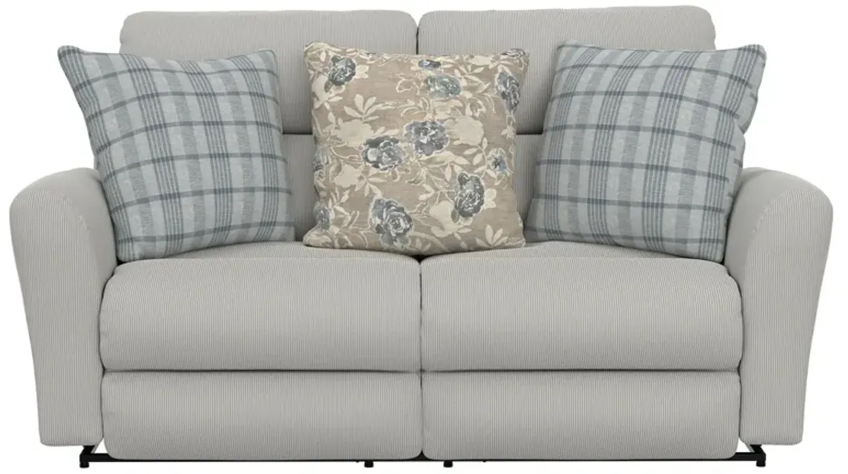 Chappy Linen Power Reclining Loveseat