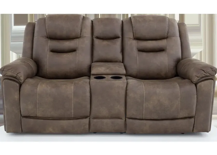 Havana Power Reclining Console Loveseat