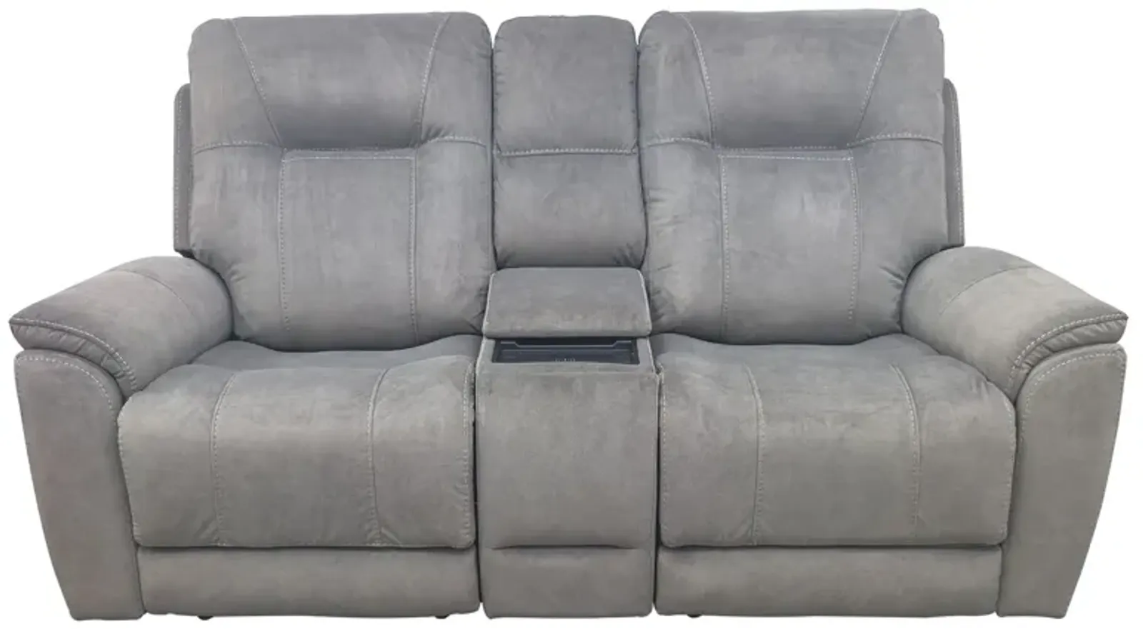 Elkins Power Headrest Reclining Console Loveseat with Power Lumbar