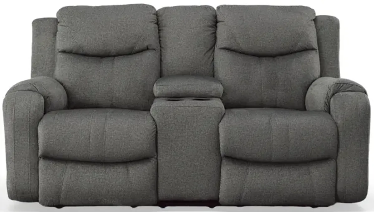 Marvel Power Headrest Reclining Console Loveseat