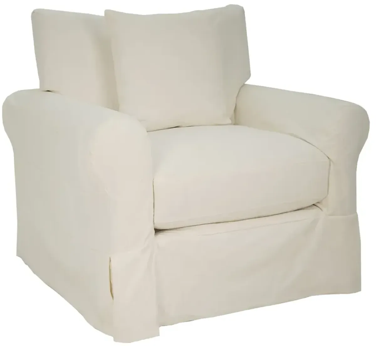 Sterling Snow Slipcover Chair