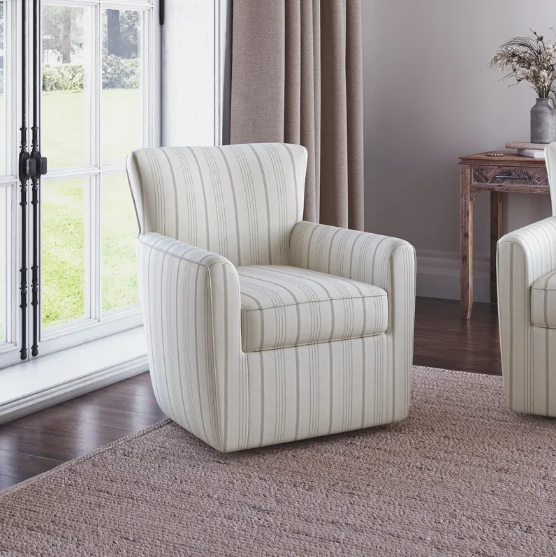 Blakely Beige Stripe Accent Chair