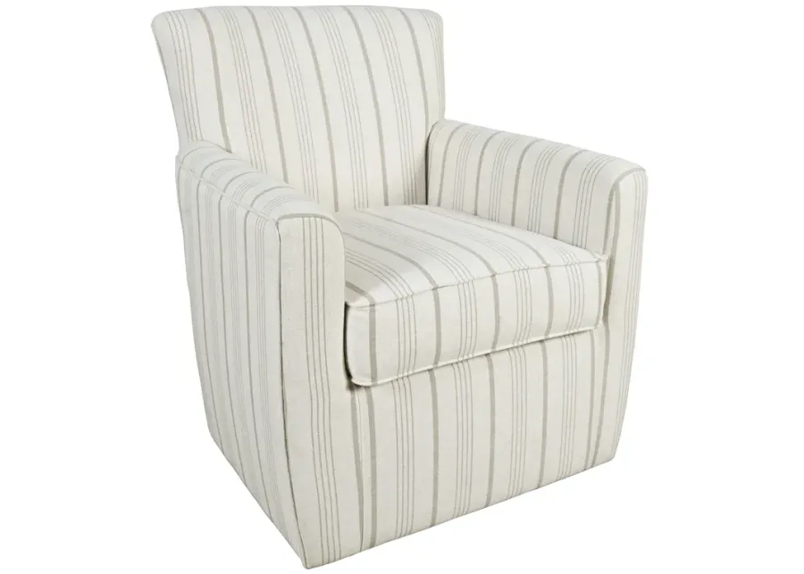 Blakely Beige Stripe Accent Chair