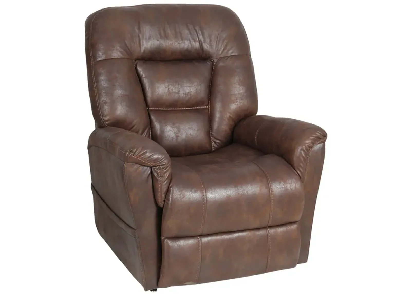 Astroglide Brown Power Lift Recliner with Heat and Massage