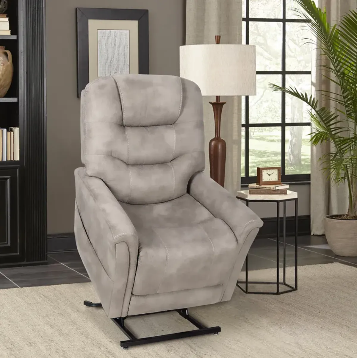 Stonewash Dove Power Lift Recliner