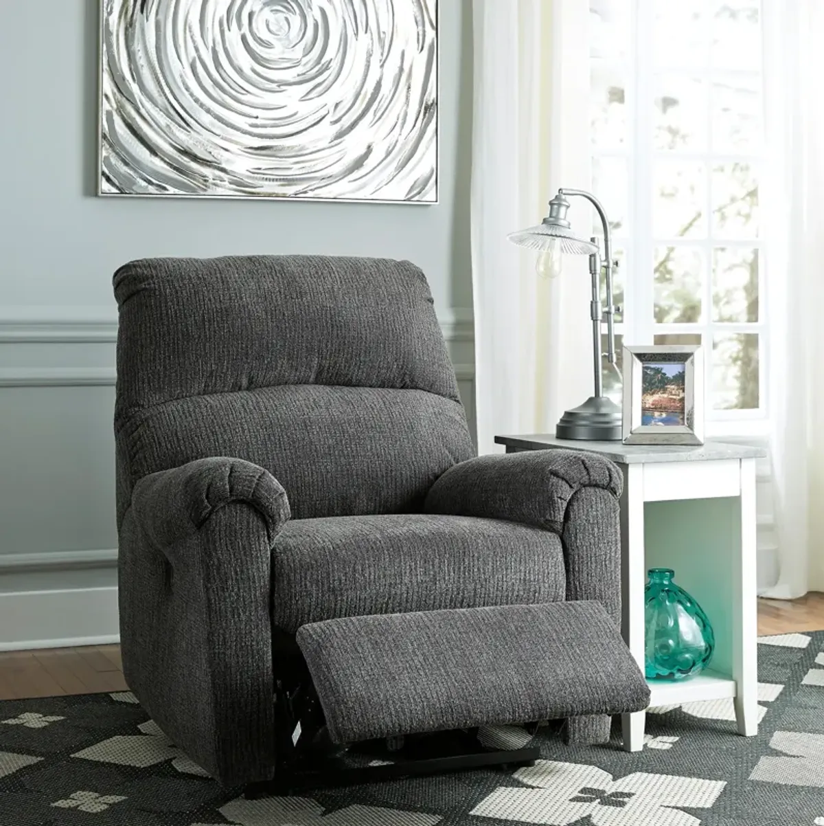 McTeer Charcoal Power Recliner