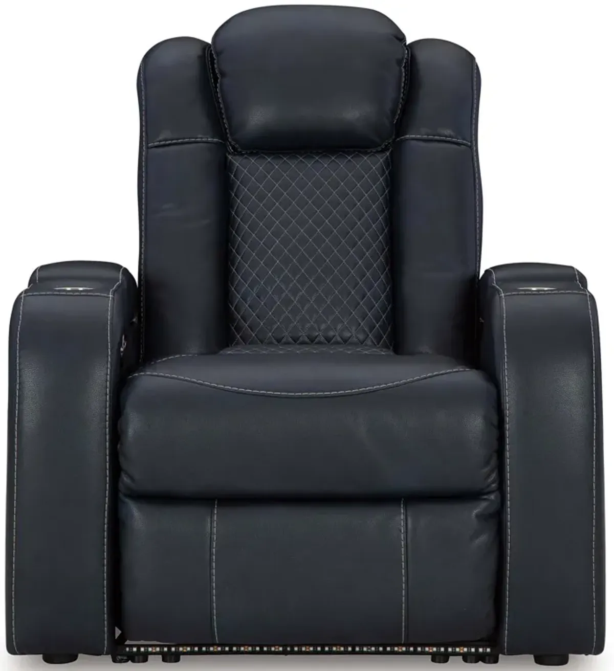 Fyne-Dyme Blue Power Headrest Recliner