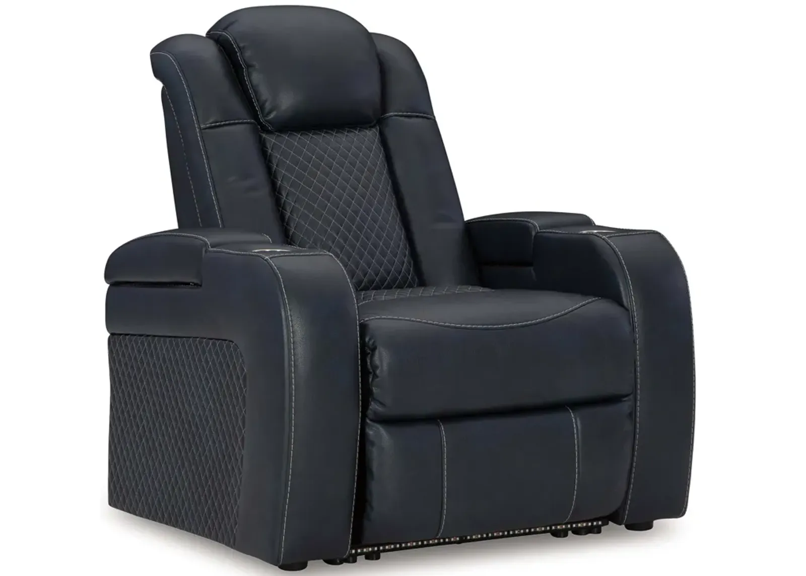 Fyne-Dyme Blue Power Headrest Recliner