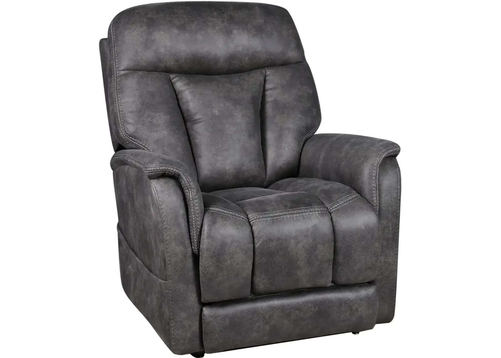 Smoke Power Headrest Lift Recliner with Heat