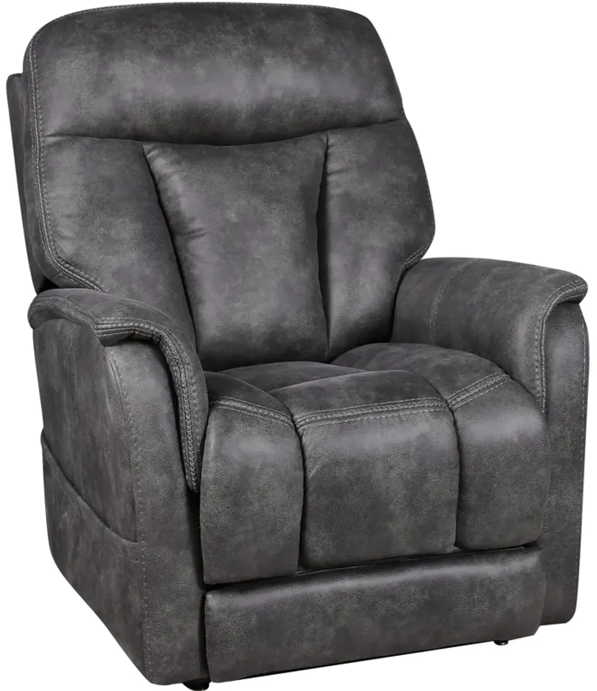 Smoke Power Headrest Lift Recliner with Heat