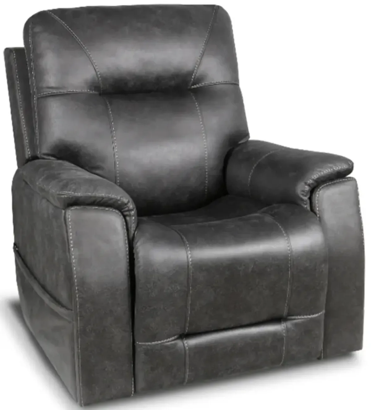 Steel Power Headrest Lift Recliner with Power Lumbar and Heat