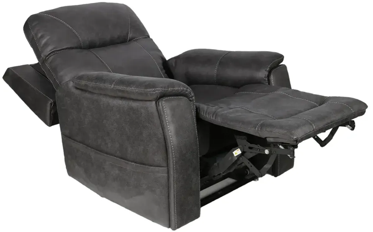 Steel Power Headrest Lift Recliner with Power Lumbar and Heat