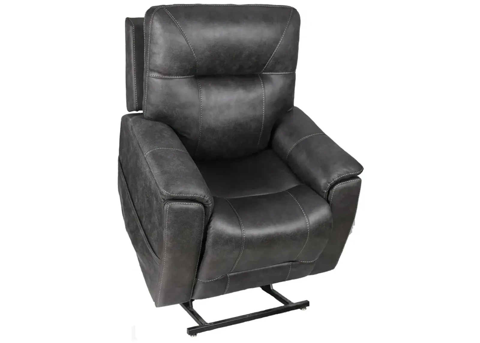 Steel Power Headrest Lift Recliner with Power Lumbar and Heat