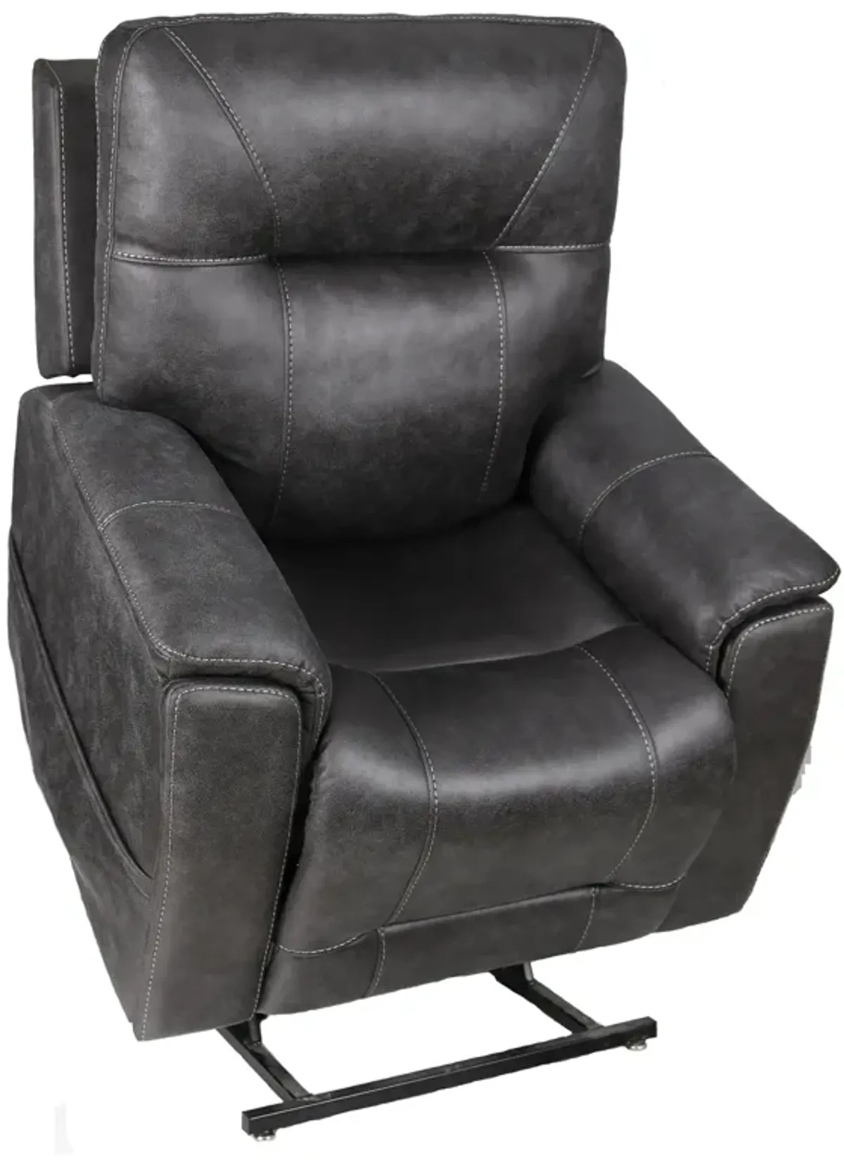 Steel Power Headrest Lift Recliner with Power Lumbar and Heat