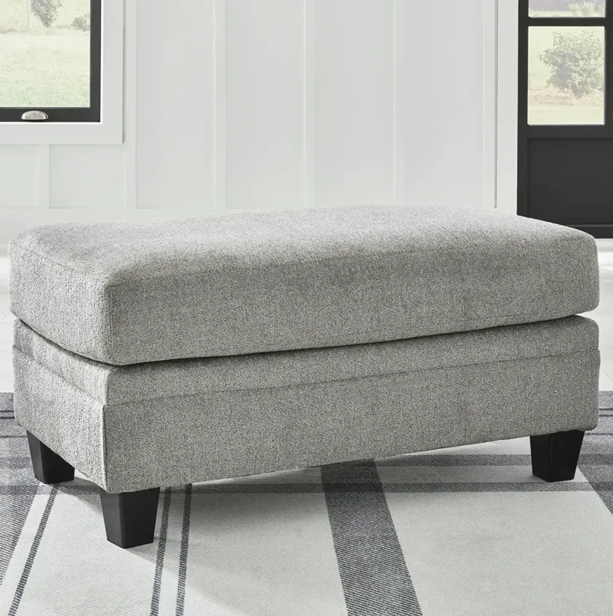 Davinca Charcoal Ottoman