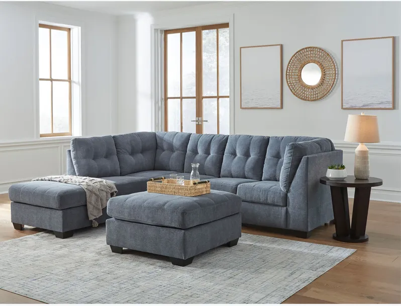 Marleton Denim Oversized Ottoman