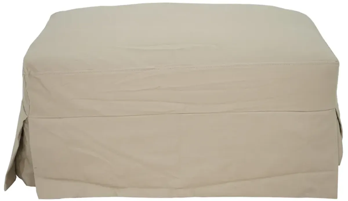 Sutton Sand Slipcover Ottoman