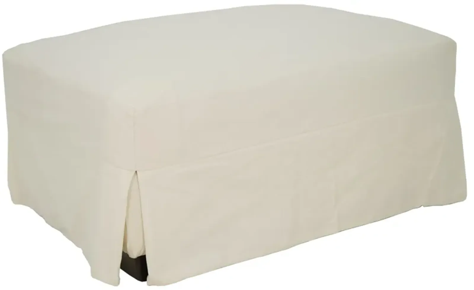 Sutton Snow Slipcover Ottoman