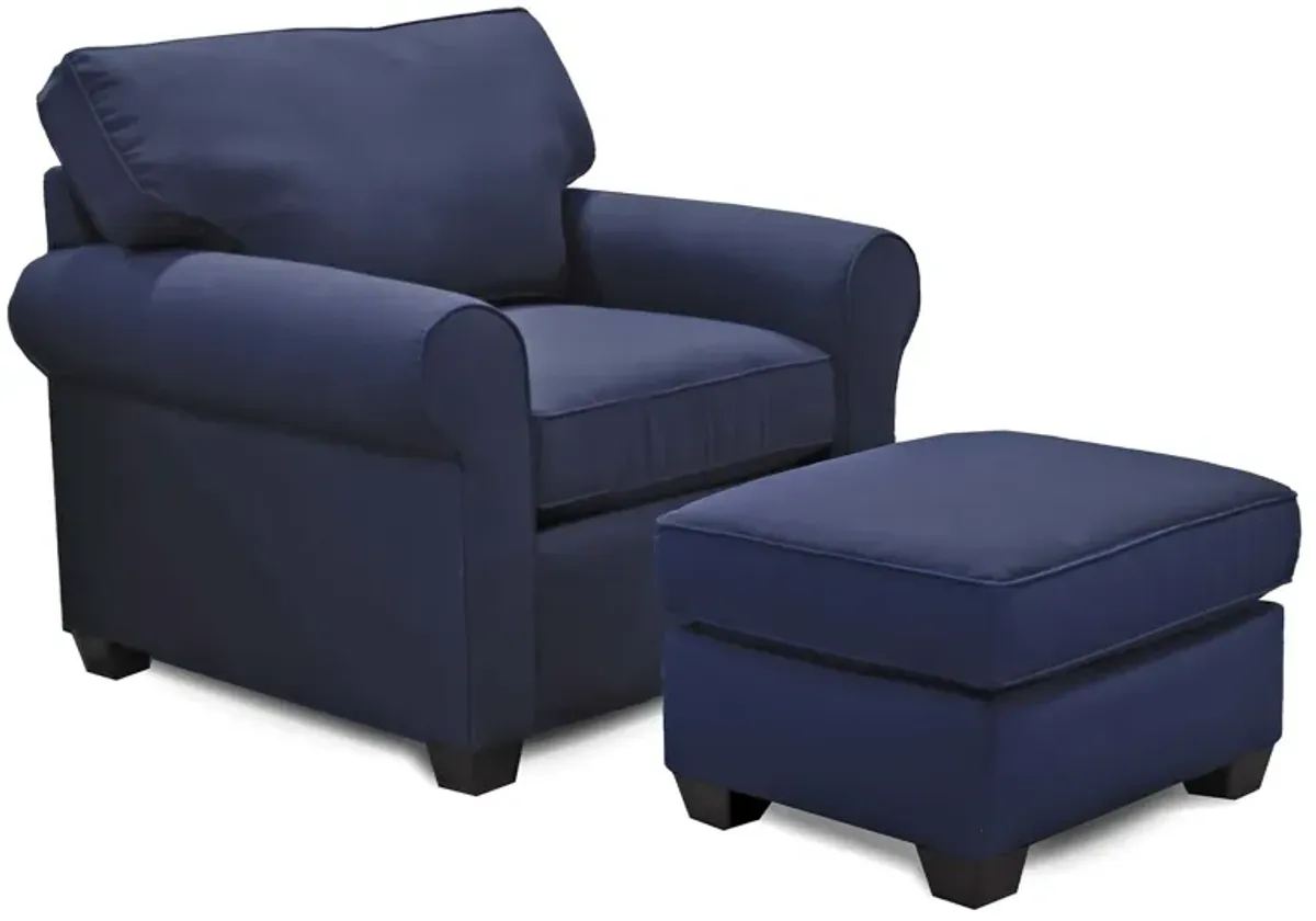 Sunbrella Navy Ottoman